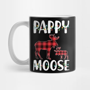 Red Plaid Pappy Moose Matching Family Pajama Christmas Gift Mug